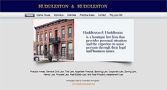 Desktop Screenshot of huddlestonlaw.com